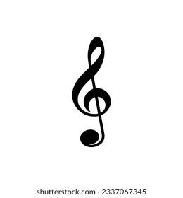 Music Icon in trendy flat style isolated on white background. Note symbol for your web site design, logo, app, UI. Vector illustration, EPS10.