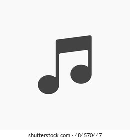 Music Icon in trendy flat style isolated on grey background. Note symbol for your web design, logo