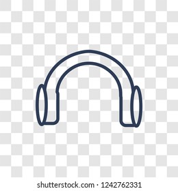 music icon. Trendy linear music logo concept on transparent background from Music collection