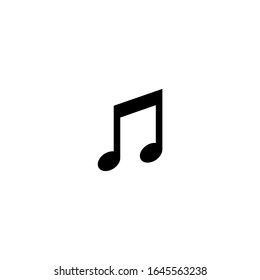 Musiksymbol. Stimmungssymbol. flach, einfach, schwarz.