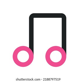 Icono de música con dos tonos 