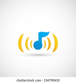 Music icon vector