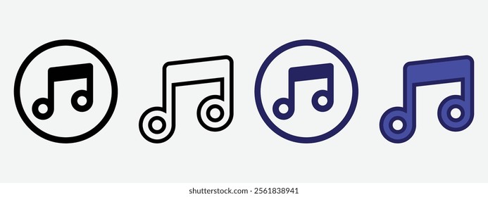 Music Icon Vector. Audio Music Symbol Icon. Album Music.