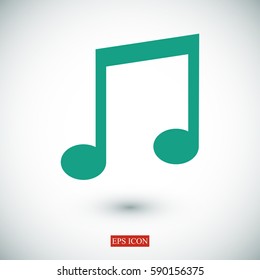 music icon, vector best flat icon, EPS