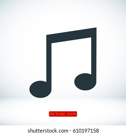 music icon, vector best flat icon, EPS