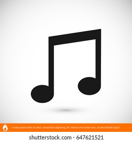 music icon, vector best flat icon, EPS
