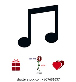 music icon, vector best flat icon, EPS