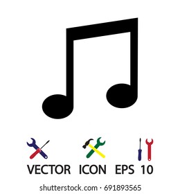 music icon, vector best flat icon, EPS