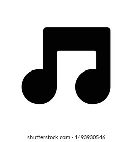 music icon vector black white color