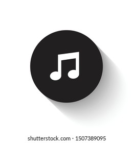Music icon vector design. Black flat icon with dynamic concept. Scalable vector design.