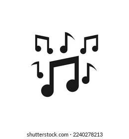 plantilla de logotipo de elemento de diseño de vectores de iconos de música