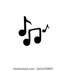 music icon vector design element logo template. Music notes vector icon. filled flat sign for mobile concept and web design. Musical notes glyph icon. Symbol, logo illustration.