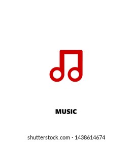 music icon. music vector design. sign design. red color