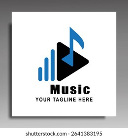 music and icon vector design template. Illustrator vector with white background