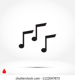 Music Icon, Vector EPS 10 illustration style