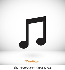 Icono de música, estilo de ilustración Vector EPS 10