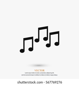 Music Icon, Vector EPS 10 illustration style