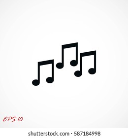 Music Icon, Vector EPS 10 illustration style