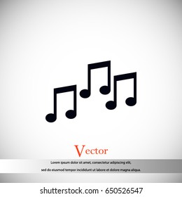 Music Icon, Vector EPS 10 illustration style