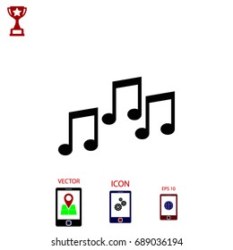 Music Icon, Vector EPS 10 illustration style