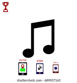 Music Icon, Vector EPS 10 illustration style