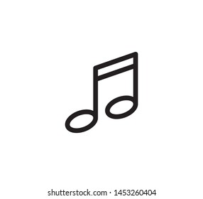 Music icon vector flat illustration