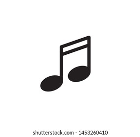 Music icon vector flat illustration