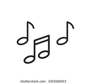Music icon vector flat illustration