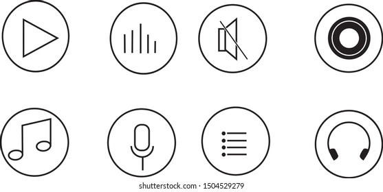 Music Icon in Vector Format , all are 6 icons - Vector