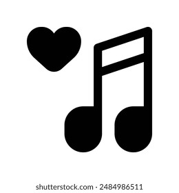 Musiksymbol. Vektorgrafik-Glyphensymbol für Ihre Website, Ihr Handy, Ihre Präsentation und Ihr Logo-Design.
