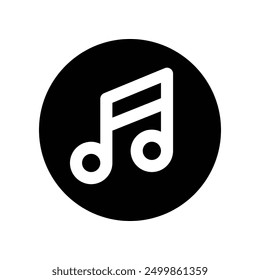 music icon. vector glyph icon for your website, mobile, presentation, and logo design.