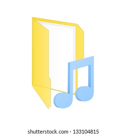 Music icon. Vector illustration.