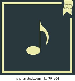 music icon, vector illustration