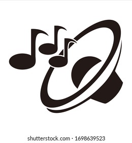 music icon vector illustration black and white