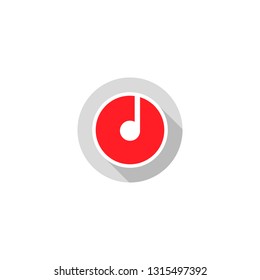 Music icon. Vector illustration flat design.