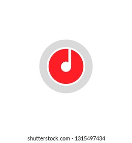 Music icon. Vector illustration flat design.