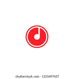 Music icon. Vector illustration flat design.