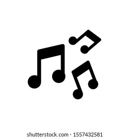 Music icon, vector illustration. Flat design style. vector music icon illustration isolated on White background, music icon Eps10. music icons graphic design vector symbols.