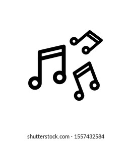Music icon, vector illustration. Flat design style. vector music icon illustration isolated on White background, music icon Eps10. music icons graphic design vector symbols.