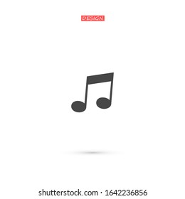 Music icon, vector illustration. Flat design style