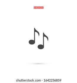 Music icon, vector illustration. Flat design style