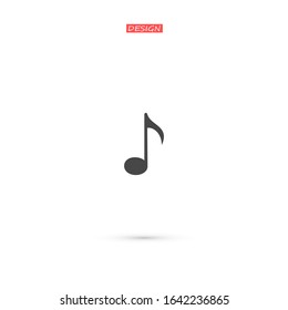 Music icon, vector illustration. Flat design style