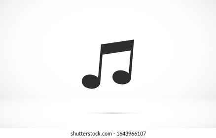 Music icon, vector illustration. Flat design style