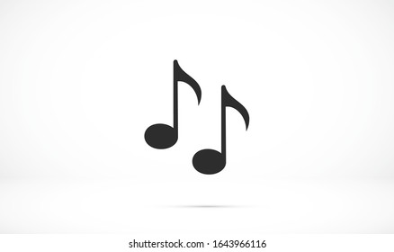 Music icon, vector illustration. Flat design style