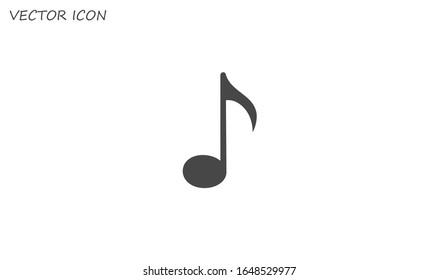 Music icon, vector illustration. Flat design style
