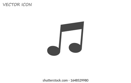 Icono de música, ilustración vectorial. Estilo de diseño plano
