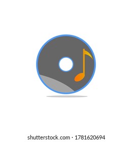 Musiksymbol, Vektorgrafik. Flachdesign-Stil