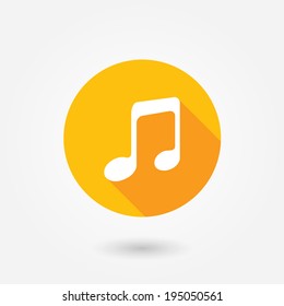 Music icon, vector illustration. Flat design style