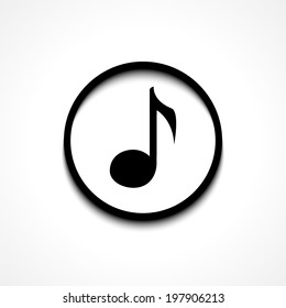 Music icon, vector illustration. Flat design style 