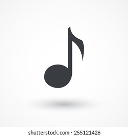 Music icon, vector illustration. Flat style design icon
